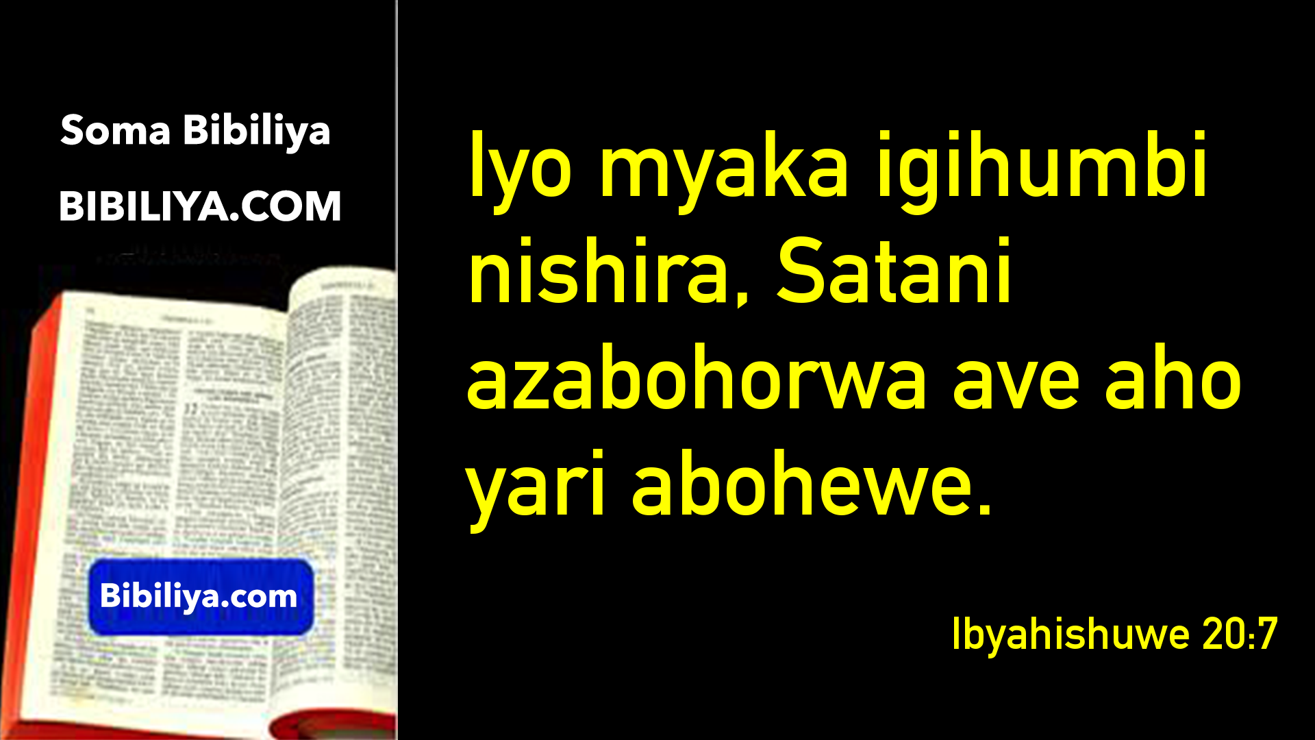 Ibyahishuwe 20:7 – Bibiliya Yera | Bibiliya Yera - Soma Kandi Wige Bibiliya