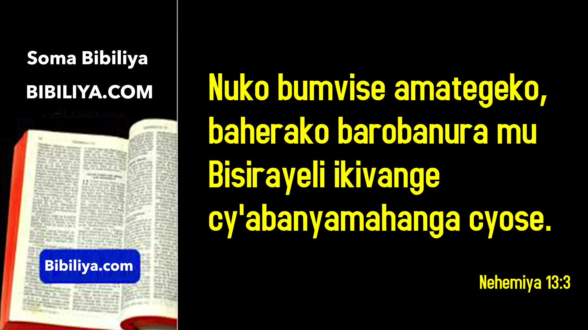 Nehemiya 13:3 – Bibiliya Yera | Bibiliya Yera - Soma Kandi Wige Bibiliya